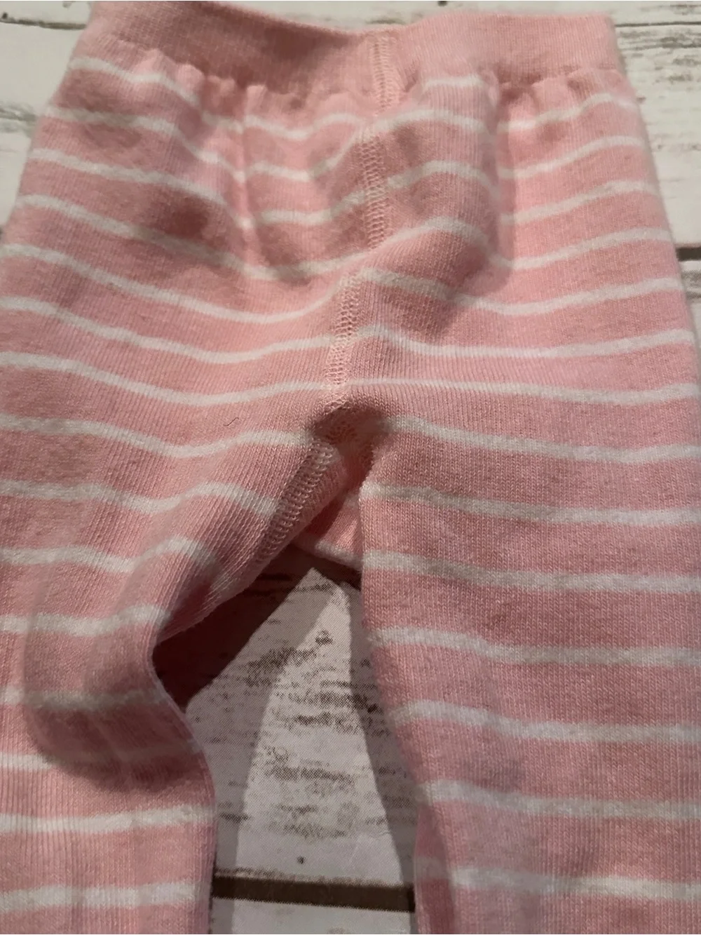 Hanna Andersson pink striped tights 100/110 vguc